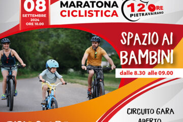 Spazio ai bambini per pedalare sul circuito gara